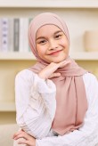 ADINA Girl Instant Shawl with attached inner in Dusty Pink